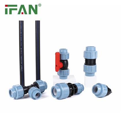 簡単な取り付けブルー HDPE パイプ継手